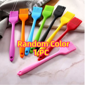 1 PC Random ColorSilicone BrushGrill Tool Pastry Cookie Kitchen Cook Oil Brush with Handle for Barbecue Kitchen Accessories