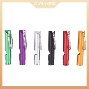 [CANAMEK] Metal Whistle Pendant With Keychain For Survival Emergency Mini Size Whistles