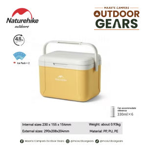 NATUREHIKE Plastic Cooler || Milky Yellow Light Coffee Fruit Green