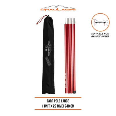 Dhaulagiri - Tiang Flysheet - Tarp Pole Large - Tiang Canopy Tenda Flysheet Alumunium Alloy 6061 1 unit x 22 mm x 240 cm