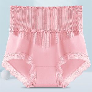 jiketai Stretch High Waist Lace Tummy Control Underwear Body Shaper Panties Plus Size Hip Lifting Abdominal Pants