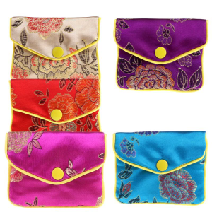 Premium Pouch Silk Roll Wrap Gift Bags Traditional Silk Travel Pouch Chinese Embroidery Bag Organizer