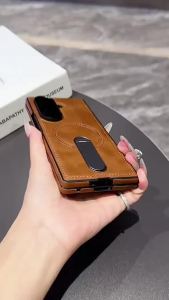 Leather Case for Pixel 10 Pro Fold 9Pro Fold Heavy Duty Shockproof PU Phone Case with Magnetic Bracket for Pixel 10 Pro Fold JD Black-152c4c8b