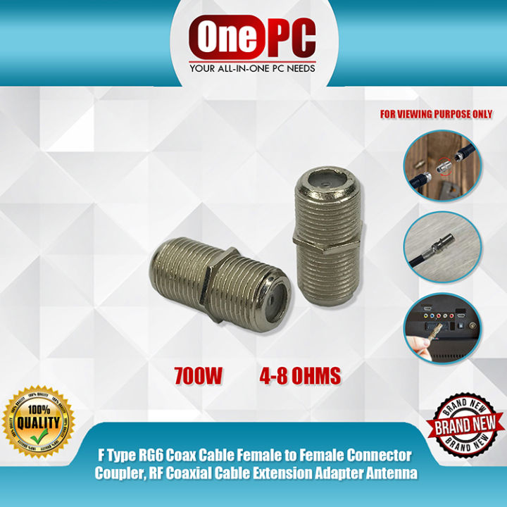 F Type RG6 Coax Cable Female to Female Connector Coupler, RF Coaxial