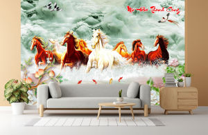 Tranh mã đáo 3d phong thủy gạch men