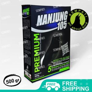 SEMPATI Nanjung 105 Voer Pelet Ebod Jaya 100 Gram Pur Pellet Pakan Makanan Burung Kacer Murai Extra Jangkrik Belalang Buah Kering NJG100