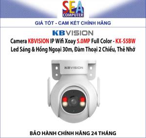 Camera KBVISION IP Wifi Xoay 5.0MP Full Color Led Sáng & Hồng Ngoại 30m Đàm Thoại 2 Chiều Thẻ Nhớ - KX-S5BW