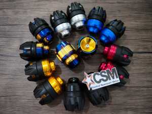 Jalu As Roda Depan CNC Model Bulat Emas / Buah naga universal