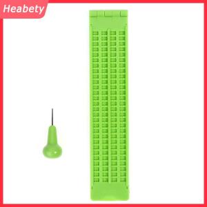 Heabety Bảng viết nổi chữ Braille bằng nhựa cho học sinh tiện dụng có bút stylus để luyện tập