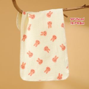 50x25cm Baby Washcloths - Natural Cotton Baby Wipes - Soft Newborn Face Towel and Washcloth for Baby Burp Cothes for Baby Backpack Sweat Towel