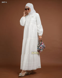 NMR Gamis Katun Bordir Vol 2477-1