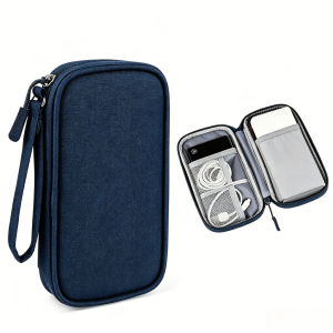 [SG] Waterproof Dual Compartment Cable Organizer Bag Portable Storage Pouch for Charger Device