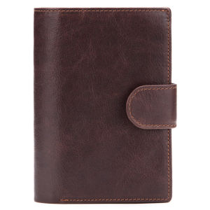 Royal Bagger Genuine Cow Leather Cowhide RFID Passport Cover Bag Mens HWallet Multi Function Large Capacity Short Wallets Purse For Men Slim Card Holders