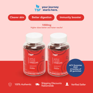 2PCS - TSF Apple Cider Vinegar (ACV) Gummies - 1000mg | 60 Gummies