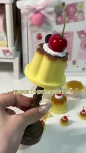 Pudding night light for bedroom bedside table sleep decoration high aesthetic cute gadget gift for girls ambiance lamp