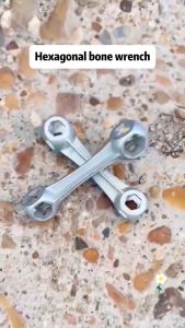 10 In 1 Hex Bone Wrench Zinc Alloy Bone Shaped Wrench Bicycle Repair Tool 6-15mm