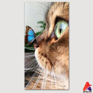 HIASAN DINDING KUCING (15x30 cm ) WALL DECOR PAJANGAN POSTER KAYU GAMBAR KUCING MURAH