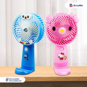 Cartoon Handy Fan SX-107 Kipas Angin Genggam Mini Portable Rechargeable