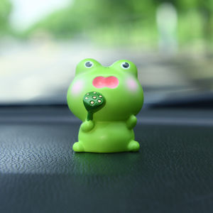 【Mini Flower Pot & Little Frog Decor】Child-Safe Car Decor | Premium ABS Resin | Non-Toxic