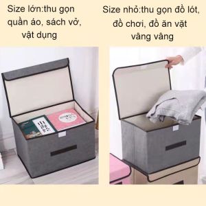 Hộp Vải Đựng Quần Áo Đa Năng Giỏ Đựng Sách Vở Đồ Cá Nhân Dễ Dàng Gấp Gọn Nhiều Màu Sắc Cứng Cáp Và An Toàn
