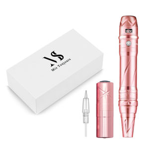 Rose Golden Wired & Wireless PMU Pen With 1R 3R 5R 5F 7F Embroidery Cartridges for Semi Permanent Tattoo Eyebrow Lip and Eyeliner