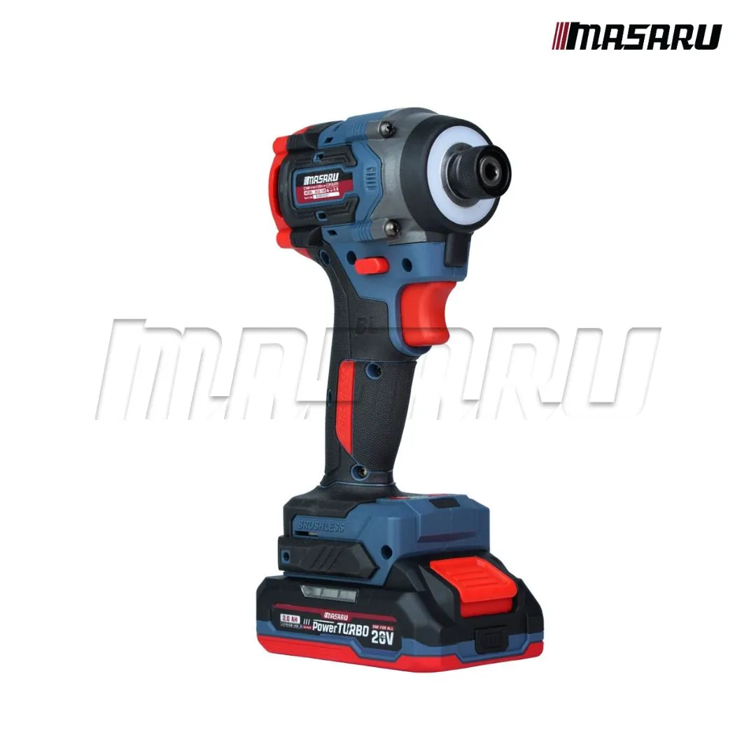 MASARU รุ่น SCDI-155 แรงบิด 230 N.m ไขควงกระแทกไร้สาย ไขควงไร้สาย มอเตอร์บัสเลส อุปกรณ์ครบชุด Brushless