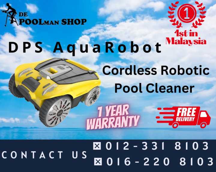 DPS AquaRobot (Cordless Robotic Pool Cleaner)- Swimming Pool Robotic ...