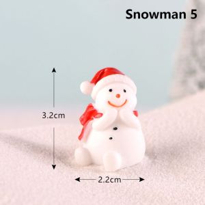 PKWP 1 PC ของขวัญ สวนนางฟ้า กวาง ตุ๊กตาหิมะจิ๋ว ตุ๊กตาซานตาคลอส เครื่องประดับคริสต์มาส ต้นคริสต์มาส