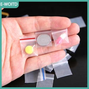 【E-WOITD】 100 cái túi PE bao bì nhựa Túi Túi thuốc bao bì túi dày bao bì con dấu Túi trang sức túi 2x3cm 2.5x3cm 3.5x5cm