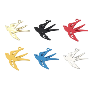 Chic cutout nuốt thiết kế hạt Charm Hợp Kim crafting thành phần cho handmade dây chuyền bông tai làm