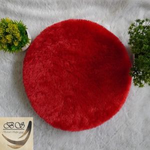 Alas Duduk Bulat non anti slip bulu rasfur SUPER EMPUK Diameter 40cm isi busa Royal Foam 5CM LP