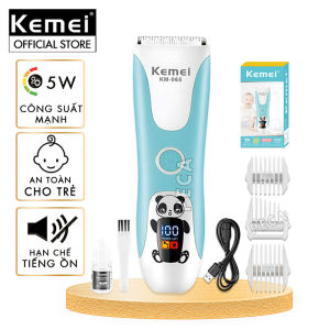 Tông đơ cắt tóc trẻ em Kemei KM-965 không dây công suất mạnh 5W êm ái có thể dùng cho trẻ sơ sinh - Hàng chính hãng