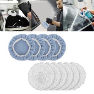 10Pcs Auto Polishing Bonnet Set Wool Buffing Pads Wool Buffing Pads Car Polishing Bonnet Buffing Pads for Car Furniture