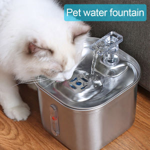 2.2l Automatic Dog&Cat Water Fountain 3 Filters&Ultra-Quiet Pump Multiple Pets Water Fountain All Stainless Steel Automatic Circulating Filter Smart Pet Drinking Fountain Mute Pump Cats