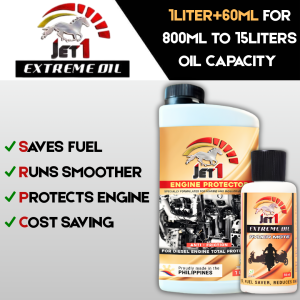 Jet 1 BUNDLE 1LITER+60ML Extreme Oil Engine Protector Additive for Car & Motorcycle Smooth Performance