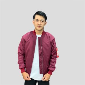 BRIGO Jaket Bomber Polos || Bomber Varsity || Bahan Taslan JN ( Pria dan wanita )