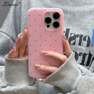 Cute Cartoon Wave Point Candy Color Case for iPhone 16 15 14 17 Pro Max 12 13 17 Air Polka Dot Soft Silicone Ins Korean Cover