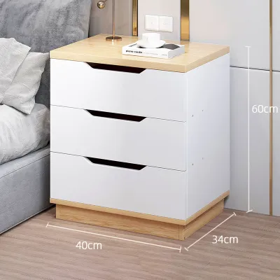 Magic Home Bedside Table Simple Modern Bedside Table Bedroom Cabinet with Drawers Wooden Side Table