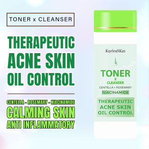 KiyoraSKin TONER X CLEANSER Acne & Oil Control CENTELLA ROSEMARY NIACINAMIDE Wajah Jerawat Berminyak