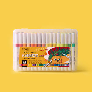 Radius K Giorgione acrylic marker 12/24/36/48 color waterproof fast drying hand drawn DIY doodle pen childrens marker paint pen