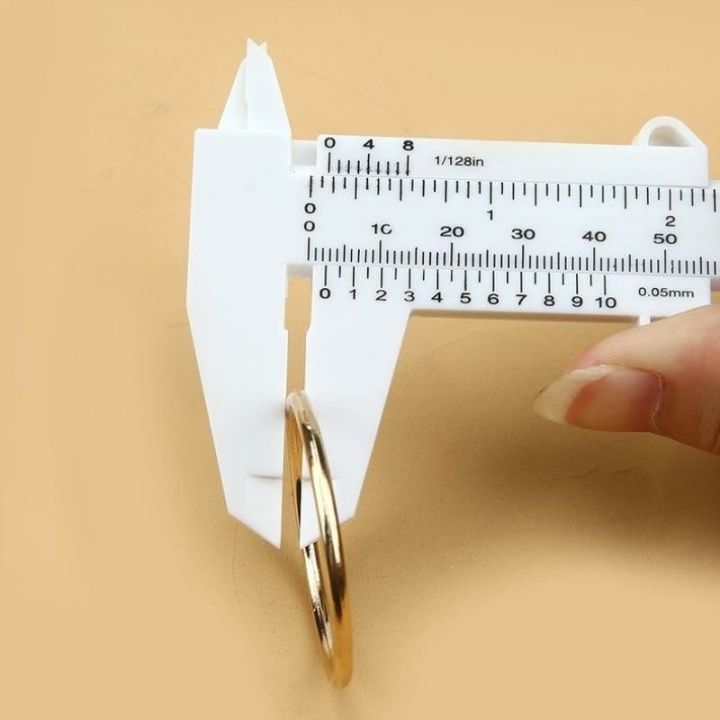 Ruler Inch Mm Plastic Ruler Sliding Gauge Vernier R Jewelry Measuring Tool Industrial