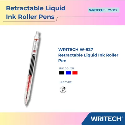Writech W927 Retractable Liquid Ink Rollerball Pens