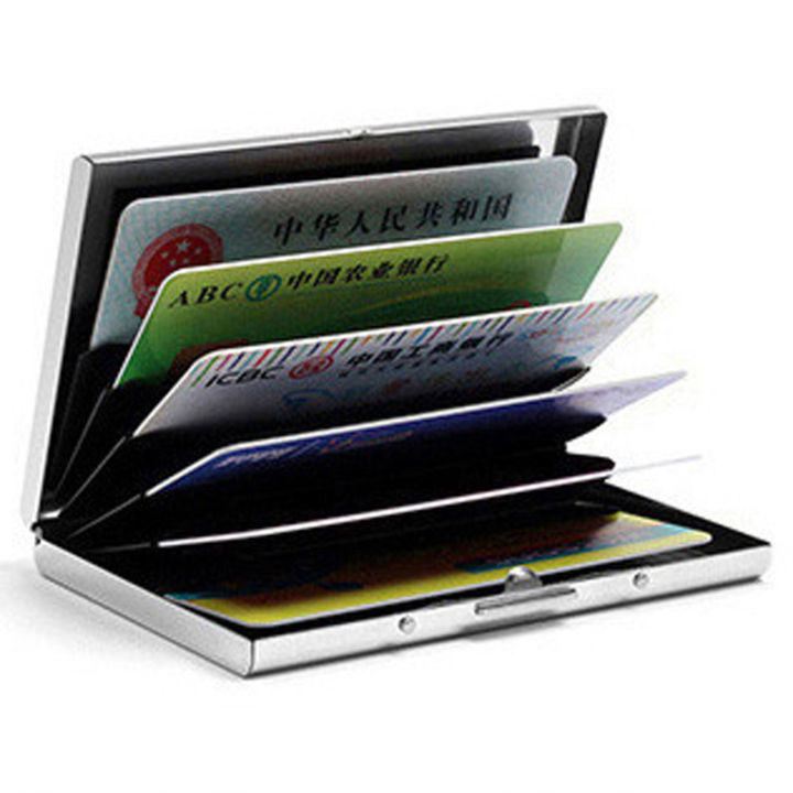 Dompet Kartu Slim Aluminium Slot Tempat Nama Kredit ATM KTP
