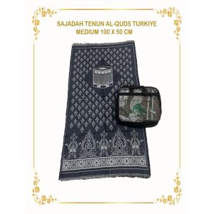 Elegant AL-QUDS Prayer Mat with Tasbih Set - 50cm x 100cm | Thoughtful Door Gift