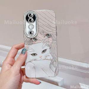 Vivo V40 V30 V29 V27 5G Case Vivo V40 V27 Pro Exquisite Hole Camera Protector Advanced Sense Gradual Feather Sand Hard Phone Case