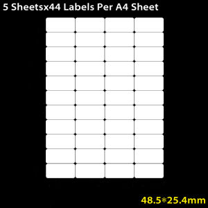 LDMPDQ 5 sheets Paper Splitting Stationery A4 Package Label Tag White Stickers Self Adhesive Sticky