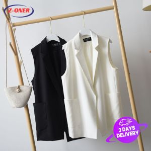 Z-ONER Suit Jackets for Women Sleeveless Vest Coat Thin Lightweight Jackets