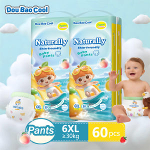 Dou Bao Cool 2 Pack Naturally Skin-friendly Diaper Pull-up Pants L-7XL Diaper Pants for Kids 27-46pcs  Super Absorbent Pants Diaper Breathable Soft Free Shipping