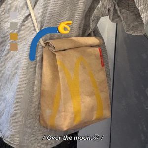 Beg Kanvas Kreatif untuk Wanita dan Lelaki di Sekolah Kapasiti Besar untuk McDonald dan Beg Galas Crossbody Kasual bagi Pelajar Kolej