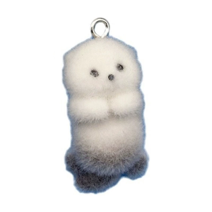 4/8 Pack Charm 3D Soft Otters Pendants Flocking Otters Charm Supplies for Creative Keychain and Designs